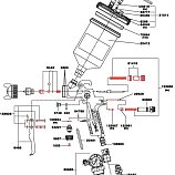 SATA Воздушный шланг с соединениями для напорного бачка Sata spray master RP