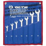 Набор комбинированных удлиненных ключей, 8-19 мм, чехол из теторона, 7 предметов KING TONY 12C7MRN01