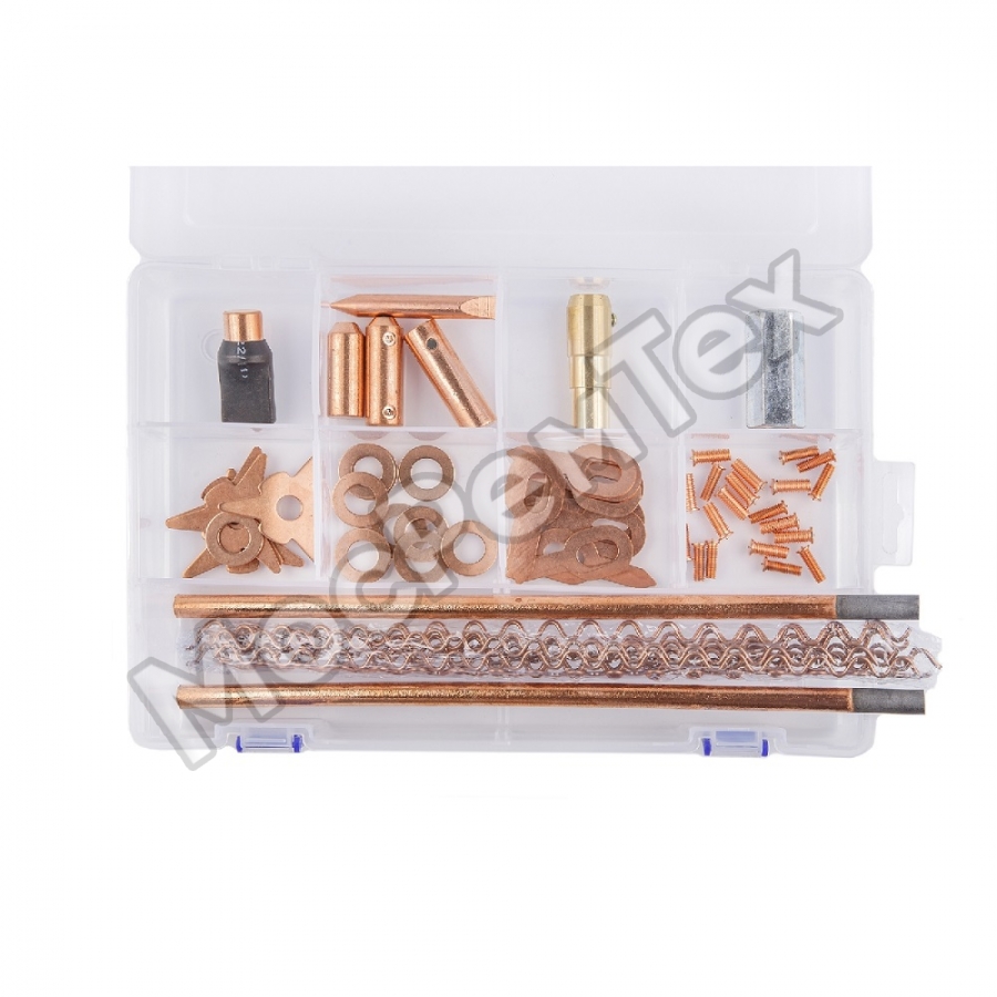 Комплект сварочных аксессуаров для аппаратов точечной сварки, в кейсе KraftWell KRWSW-KIT