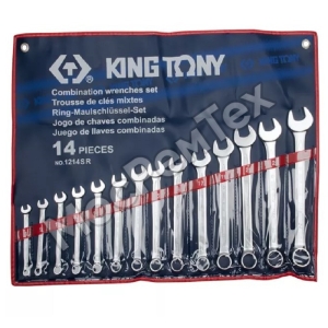 KING TONY 1214SR Набор комбинированных ключей, 5/16"-1-1/4", 14 предметов