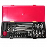 JTC-K1401 Набор инструментов 40 предметов TORX, HEX (ключи, головки) в кейсе 