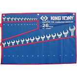 KING TONY 1226MRN Набор комбинированных ключей, 6-32 мм чехол из теторона, 26 предметов